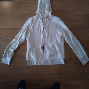 J. Crew fleece lined hoodie S cream